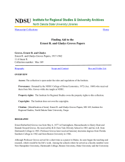 Ernest Groves - NDSU Libraries