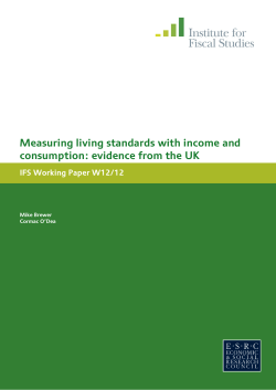 Measuring living standards with income and consumption: evidence