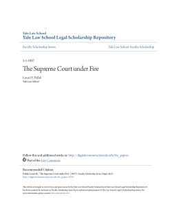 The Supreme Court under Fire - Yale Law School Legal Scholarship