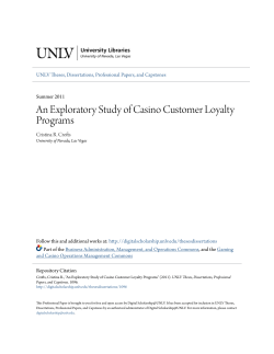 An Exploratory Study of Casino Customer Loyalty Programs