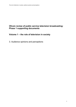 Ofcom review of public service television broadcasting: Phase 1