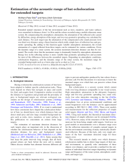 Estimation of the acoustic range of bat echolocation for extended