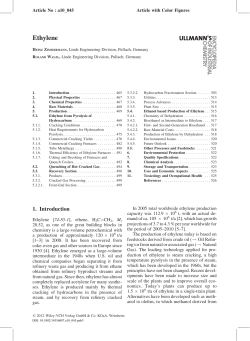 "Ethylene," in: Ullmann`s Encyclopedia of Industrial Chemistry