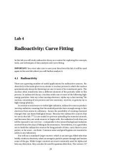 Radioactivity: Curve Fitting