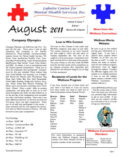 August - Labette Center for Mental Health Services