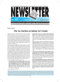 The tax burden on labour in Croatia