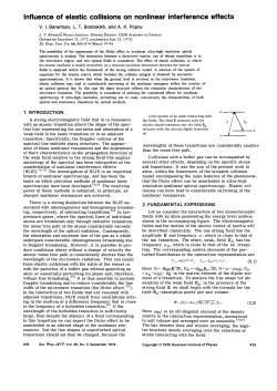 Influence of elastic collisions on nonlinear interference effects