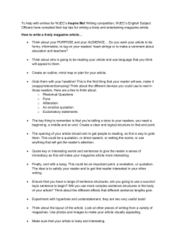 To help with entries for WJEC`s Inspire Me! Writing competition