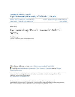 Bio-Crosslinking of Starch Films with Oxidized Sucrose