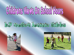 Children Views On School Hours