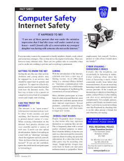 Computer Safety Internet Safety