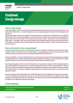 A guide to energy storage