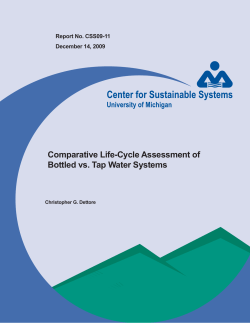 Comparative Life-Cycle Assessment of Bottled vs. Tap Water Systems