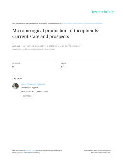 Microbiological production of tocopherols