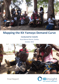 Mapping the Kit Yamoyo Demand Curve