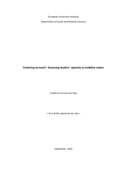 Fostering turnout?: Assessing leaders` capacity to mobilise voters