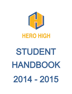 Student Handbook - Health, Education and Research Occupations