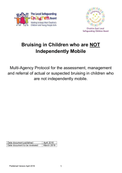 Bruising in Children who are NOT Independently Mobile