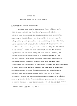 CHAPTER VII PRESSURE GROUPS AWO POLITICAL PARTIES