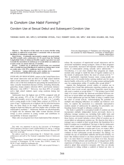 Is Condom Use Habit Forming?