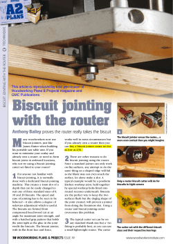 Biscuit jointing with the router