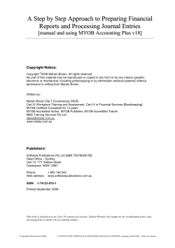 A Step by Step Approach to Preparing Financial Reports