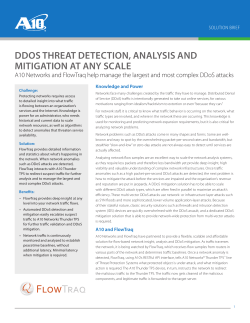 DDoS Threat Detection, Analysis and Mitigation at any