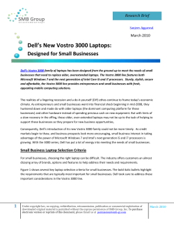 Dell`s Vostro Laptops