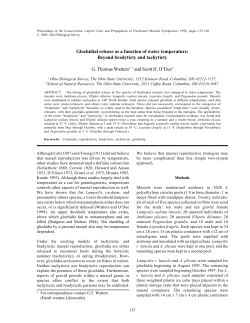 Glochidial release as a function of water temperature: Beyond