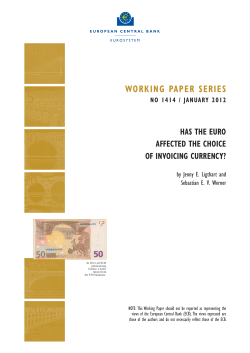 Has the Euro affected the choice of invoicing currency?