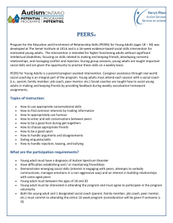 peers - Autism Ontario