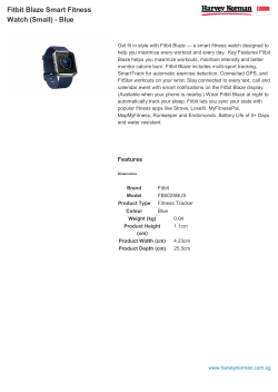 Fitbit Blaze Smart Fitness Watch (Small) - Blue