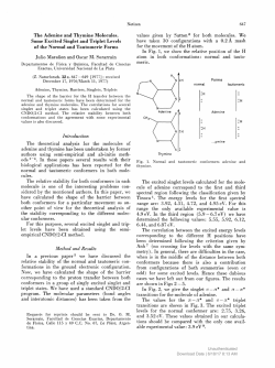 The Adenine and Thymine Molecules. Some Excited