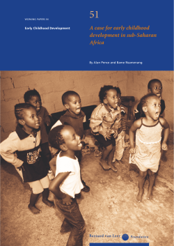 A case for early childhood development in sub