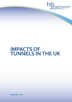 impacts of tunnels in the uk - High Speed Two (HS2) Limited