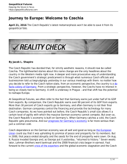 Journey to Europe: Welcome to Czechia