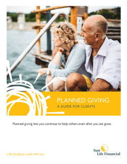 planned giving - Sun Life of Canada