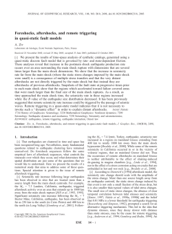 Foreshocks, aftershocks, and remote triggering in quasi