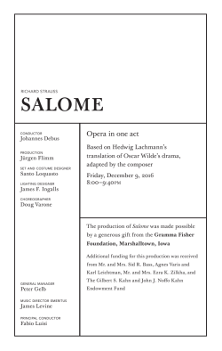 December 9 - Metropolitan Opera