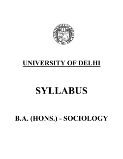 B.A. (Hons) Sociology