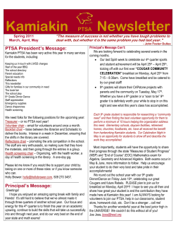 Kamiakin PTSA Newsletter - Lake Washington School District