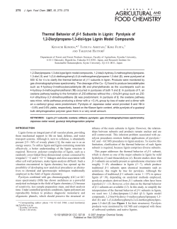 Thermal Behavior of β-1 Subunits in Lignin