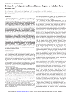Evidence for an Antigen-driven Humoral Immune