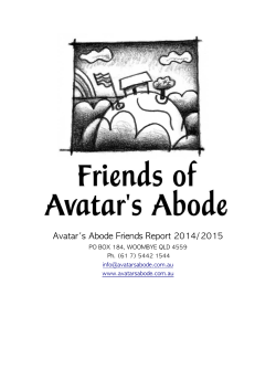 Avatar`s Abode Friends Report 2014/2015