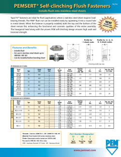PEMSERT&reg; Self-clinching Flush Fasteners F4-714