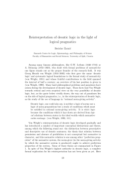 Reinterpretation of deontic logic in the light of logical pragmatics