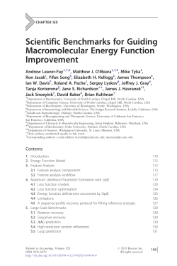 Scientific Benchmarks for Guiding Macromolecular Energy Function