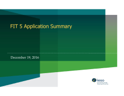 FIT 5 Application Summary