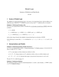 Modal Logic