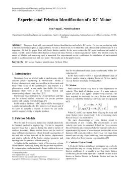 DC Motor, Friction, Identification, Stribeck Effect